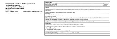 AO 75 Hand Sanitizer Label - AO 75 Hand Sanitizer Label   FDA (002) Page 1